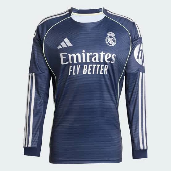 Real Madrid 25/26 Away Jersey - Long Sleeves
