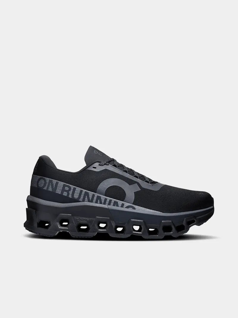 On Mens Cloudmonster 2 Black Running Shoes