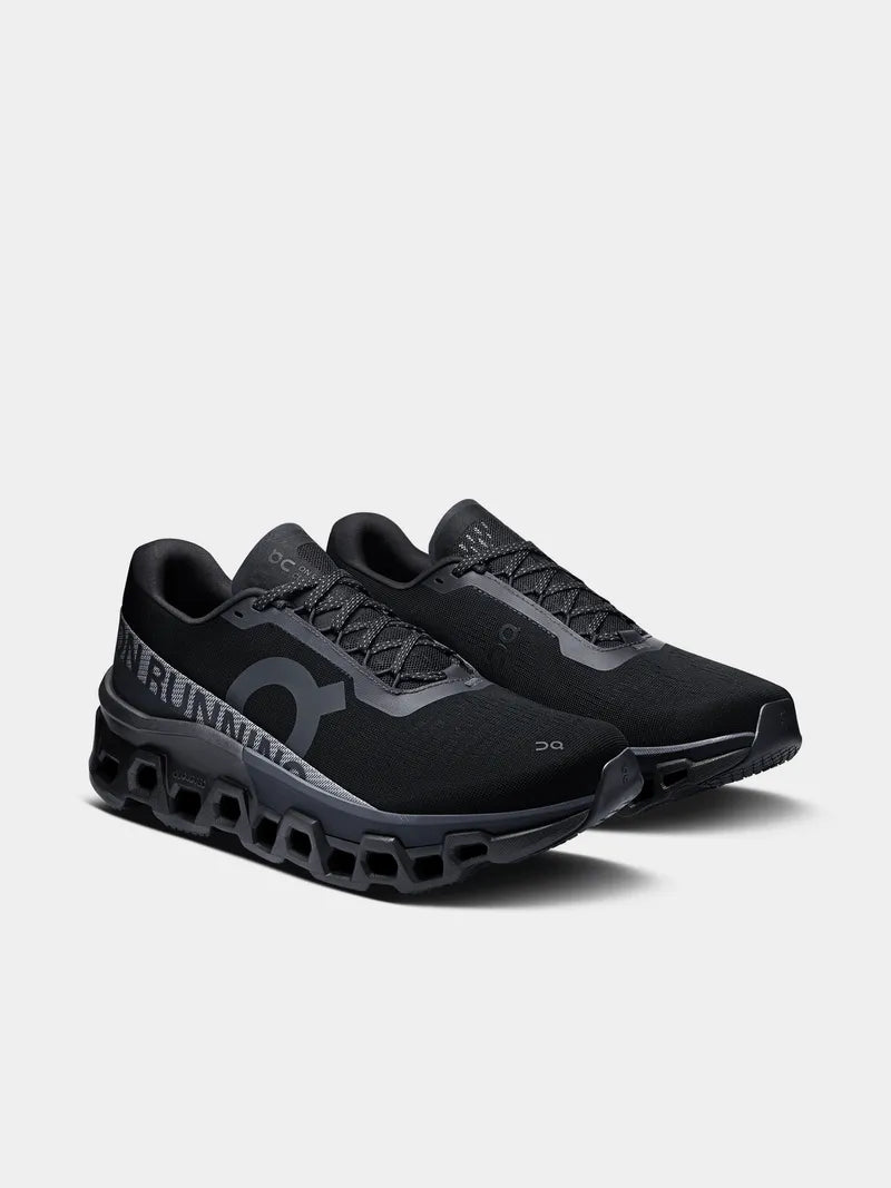 On Mens Cloudmonster 2 Black Running Shoes