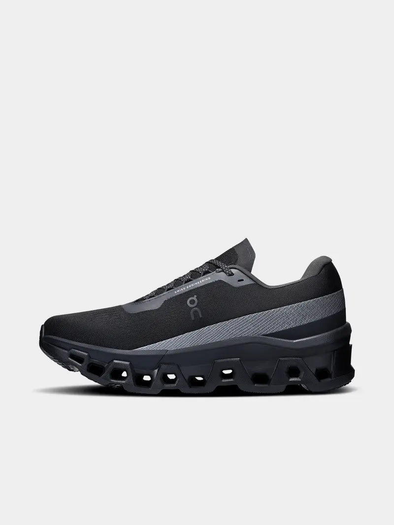 On Mens Cloudmonster 2 Black Running Shoes