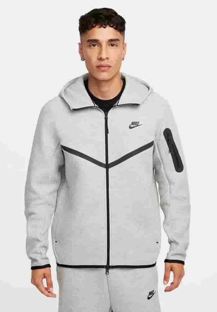 NIKE TECH FLEECE FULL ZIP HOODIE & JOGGERS SET GREY 2025
